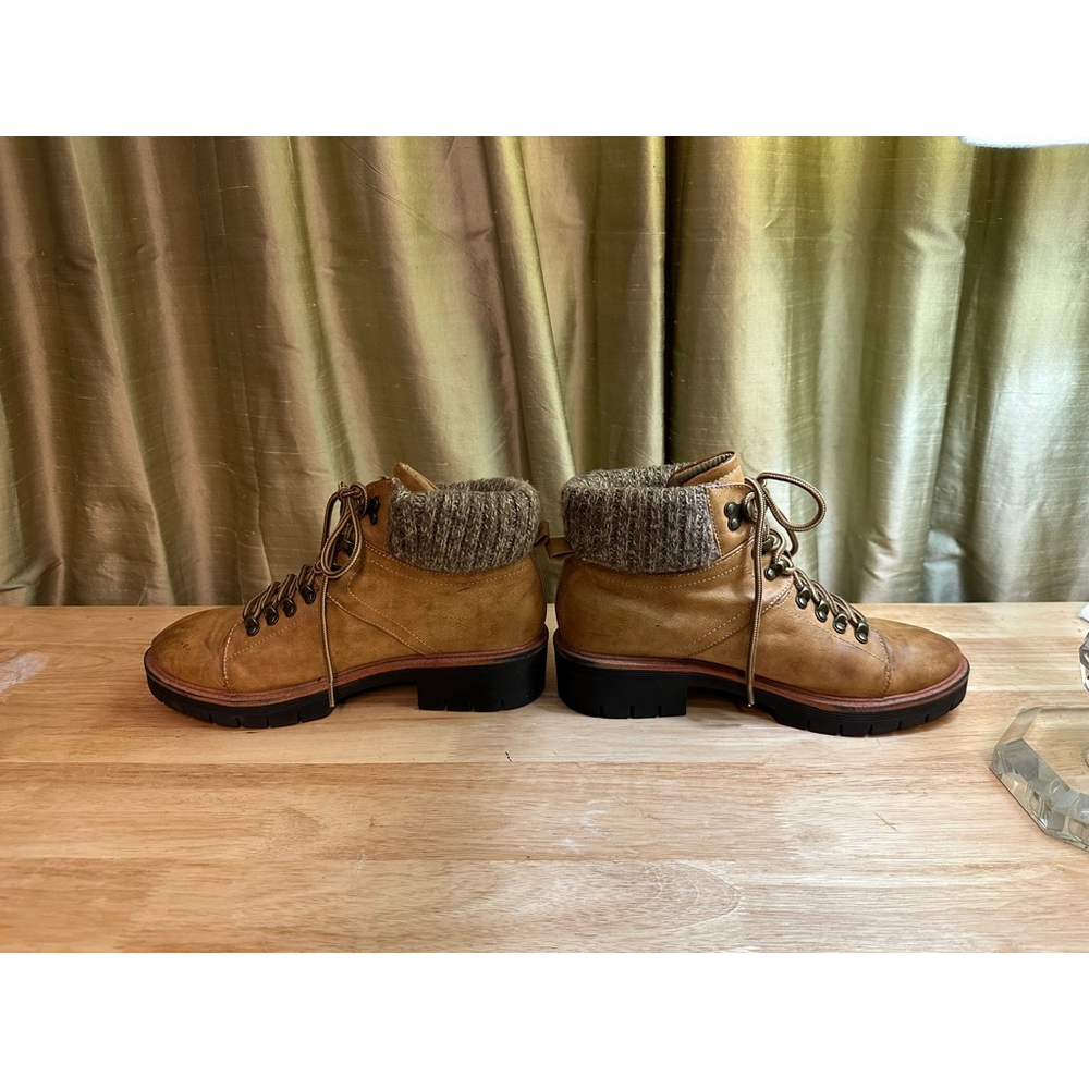 Women's MIA Brown Lace Up Boots with Black Soles, Size 8 - Picture 2 of 7